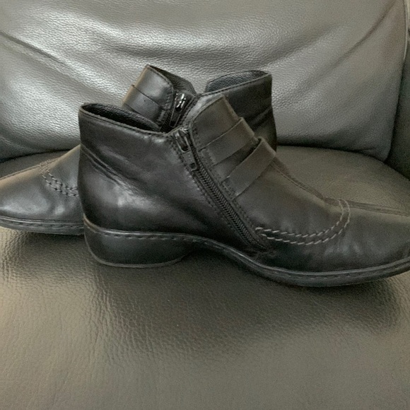 Rieker Black Ankle Boots Size EU 37 / US 6.5 - Picture 5 of 11